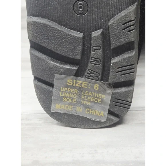 Lamo Women's Black Suede Sheepskin Lined Boots Size 6 - Picture 8 of 8